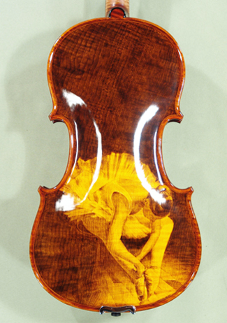 Shiny 4/4 MAESTRO VASILE GLIGA One Piece Back Violin - by Gliga